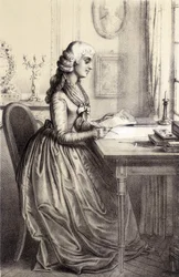 Mme Roland (1754 - 1793) - dans « Galerie historique de la Révolution française » par Albert Maurin