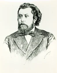 Modeste Petrovitch Moussorgski (1835-81), illustration extraite de L