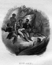 Mon âme Chanson de Béranger dans "Œuvres complètes" (1834) de Pierre Jean de Béranger (1780-1857), poète et chansonnier français.