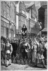 Montrose emmené en prison sur une charrette - James Graham, Marquis de Montrose, général écossais exposé dans la High Street d