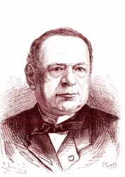 Moritz Hermann Von Jacobi (1801-1874), ingénieur et physicien russe (galvanoplastie, moteurs électriques). Gravure 1867