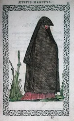 Vêtements de deuil de Bayonne, illustration d