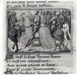 Ms.Fr.5054 fol.26 r Charles VII (1403-61) et Jeanne d