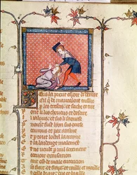 Ms 1126 f.66r La Violence de la Jalousie, du Roman de la Rose vers 1487-95