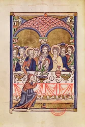 Ms 1273 fol.12v La Cène, d