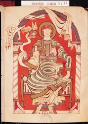 Ms 24 fol.15 Saint Matthieu, illustration de l