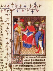 Ms 5193 Fol.52r Rosane répond aux envoyés du peuple, de l