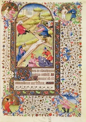 Ms 547 fol.21 Christ cloué sur la croix, d