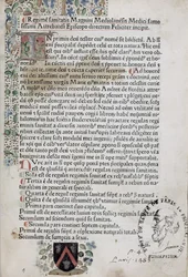 Ms 6310 Première page du Regimen Sanitatis, 1483