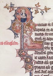 Ms 7 fol.199v Initiale historiée L représentant l