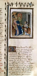 Bertrand du Guesclin (1320-80) adoubé par le roi, de l