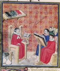 Ms 993 f.43v Enseignement des différentes parties du corps humain, du Livre des Propriétés des Choses par Jean Cordichon