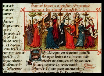 Les Neuf Muses, du Champion des Dames par Martin le Franc, 1451