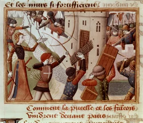 Ms Fr 5054 f.66v Le Siège de Paris, octobre 1428, 