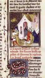 Prostituées avec des clients, de Des Claires et Nobles Femmes, par Giovanni Boccaccio, vers 1403