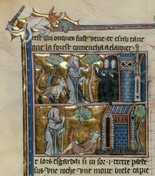 Ms Fr 95 f.4v Ermite et bête, de l