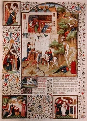 Ms Lat 17294 La mort de Saint Édouard le Confesseur (1003-66) du Bréviaire du Duc de Bedford, c.1424-1435