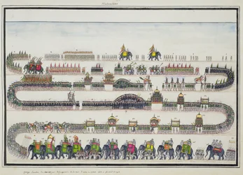 Cérémonie de Muharram, Faizabad, 1772 de l