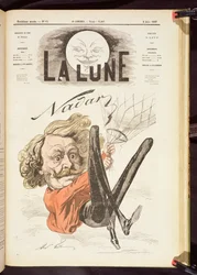 Nadar (1820-1910) page de titre de La Lune, publié en juin 1867