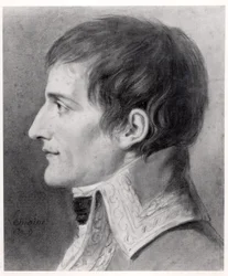Napoléon Bonaparte (1769-1821) Premier Consul (fusain sur papier)