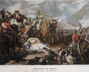 Napoléon à la bataille de Rivoli le 14 janvier