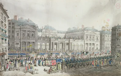 Procession de couronnement de Napoléon passant devant le Conseil d