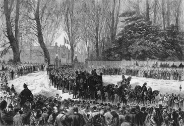 Obsèques de Napoléon III à Chislehurst en 1873.
