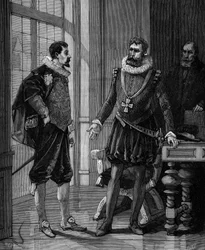 Olivier De Serres (1539 - 1619) agronome français avec Henri IV roi de France (1553-1610)