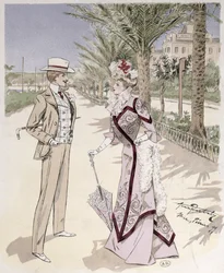 Sur la Promenade des Anglais, Nice, février 1899