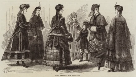 Modes de Paris pour février (gravure)