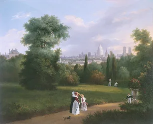 Paris depuis la Folie-Beaujon, vers 1830