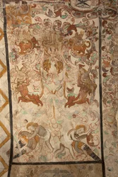 Église paroissiale (Església de la Mare de Déu de Solers). Intérieur. Les nefs. Peintures murales. (détail). XVIe siècle (?).