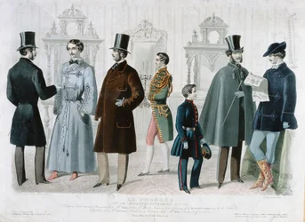 Planche de mode parisienne pour le Bulletin de la Mode, New York, février 1858