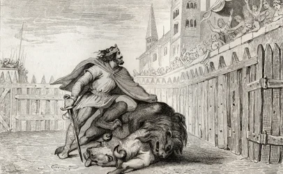 Pépin III (714-68) le Bref avec le Lion et le Taureau, de 