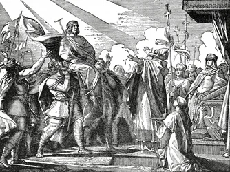 Pépin proclamé roi des Francs en 751, vers 1890
