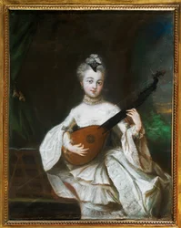 Pesne, Antoine Dame à la guitare (parchemin)