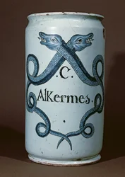 Pot pharmaceutique pour alkernes, de Rouen, vers 1770