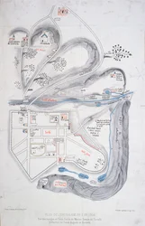 Plan de Jérusalem en 1308, illustration d