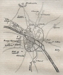 Plan de Paris sous Philippe Auguste