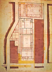Plan de la prison de la Grande et Petite Force, rue du Roi de Sicile, Paris