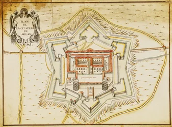 Plan de la citadelle de Milan