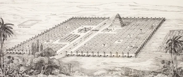 Plan de la ville de Babylone, Mésopotamie, vers le 5ème siècle avant J.-C. selon une description donnée par Hérodote, de L