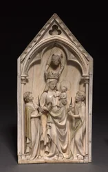 Plaque : La Vierge et l