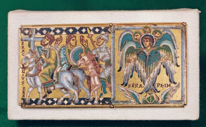 Plaque représentant Héraclius (c.575-641) et la Vision d