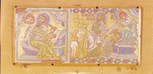 Plaque représentant Saint Marc et le sacrifice d