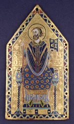 Plaque avec image de Saint Benoît