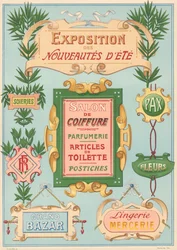 Planche n° 17 : Modèles de signalisation pour peintre Art Nouveau