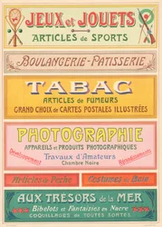 Planche n° 20 : Modèles de signalisation pour peintre de lettres Art Nouveau