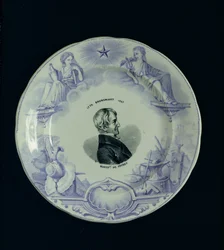 Assiette avec un portrait d