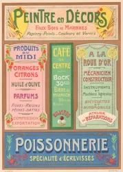 Planche n° 23 : Modèles de signalisation pour peintre de lettres Art Nouveau